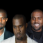 Images of Kanye West and his different emotions